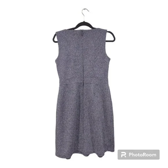 Talbots Women's Blue Tweed Midi Dress Size Medium Petite - Picture 2 of 3